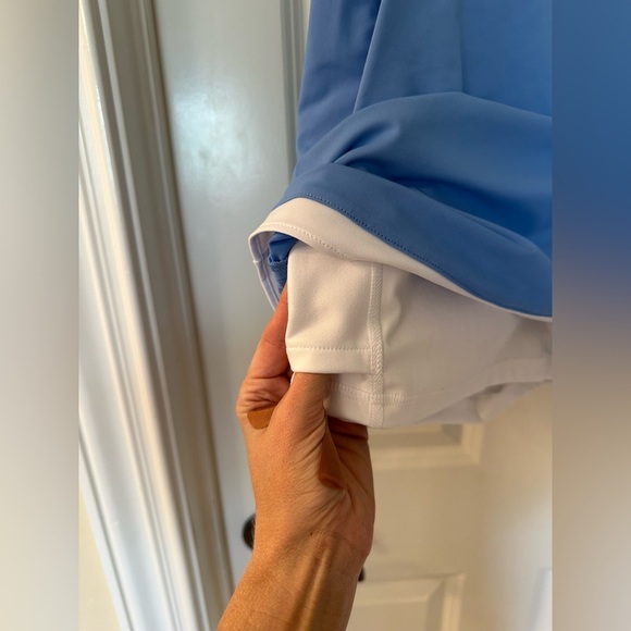 Peter Millar Blue and White Cross Front Alice Skirt Skort - Picture 4 of 5